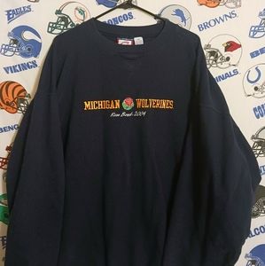 Vintage 2004 University Of Michigan Rose Bowl NCAA College Football Crewneck